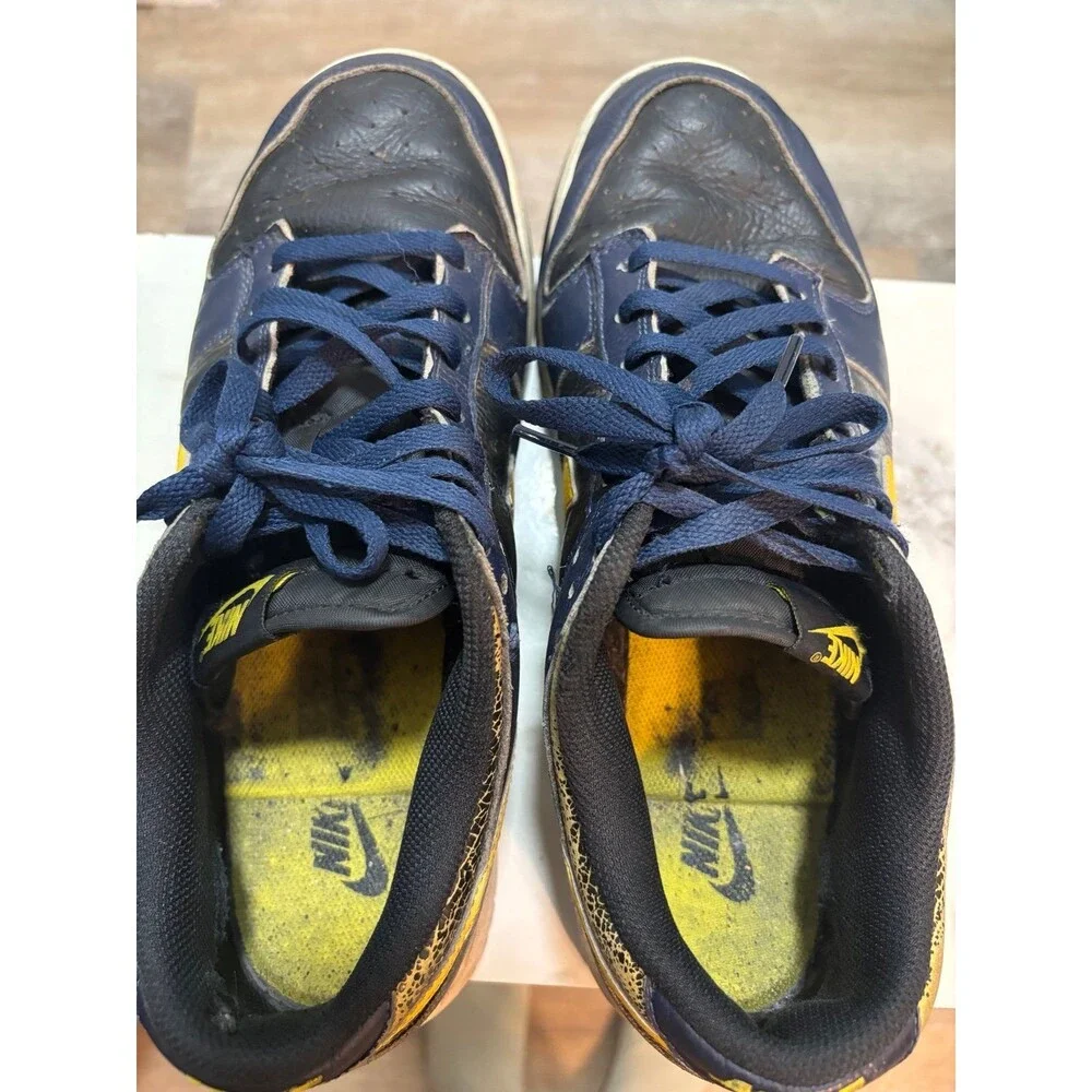Nike Dunk Low Vintage Michigan Midnight Preowned Men's Size 12
